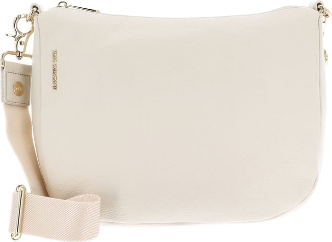 MANDARINA DUCK Leren Schoudertas Mellow Leather Hobo Bag Almond Crème