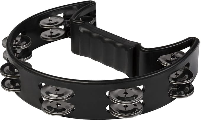 Fame FHT-B Hand Tambourine black - Tamboerijn