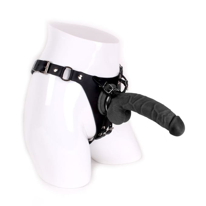 Kiotos Cox - Strap-On Harnas Met Dildo 22 x 4 cm - Zwart