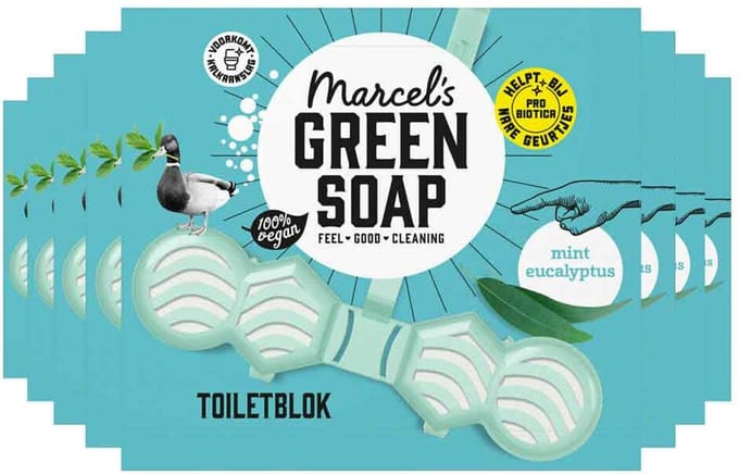 Marcel's Green Soap Toiletblok - Munt & Eucalyptus - 8 x 35 gram