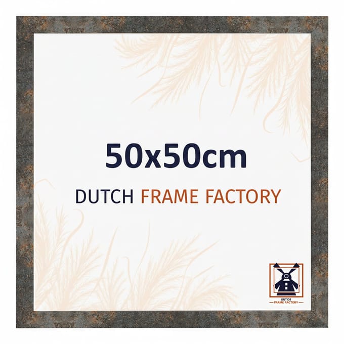 Fotolijst 50x50 cm - MDF - Geoxideerd Metaal - Benno