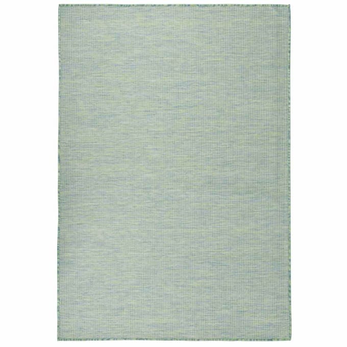 vidaXL - Buitenkleed - platgeweven - 160x230 - cm - turquoise