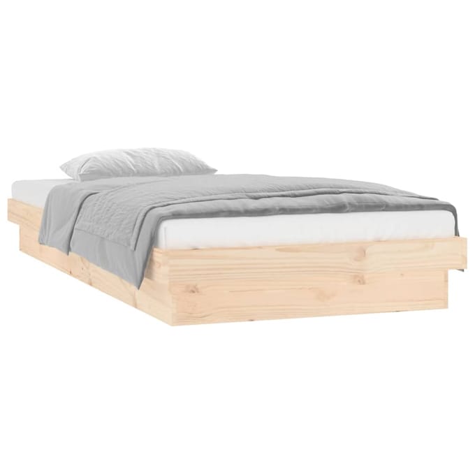 vidaXL - Bedframe - LED - massief - hout - 75x190 - cm