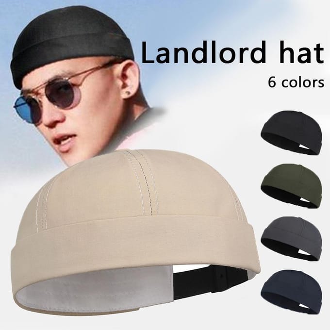 Mode Effen Kleur Mutsjes Skullcap Docker Cap Zeemansmuts Mannen Vrouwen Bucket Hat Randloze Muts Verstelbare Papa Hoed black