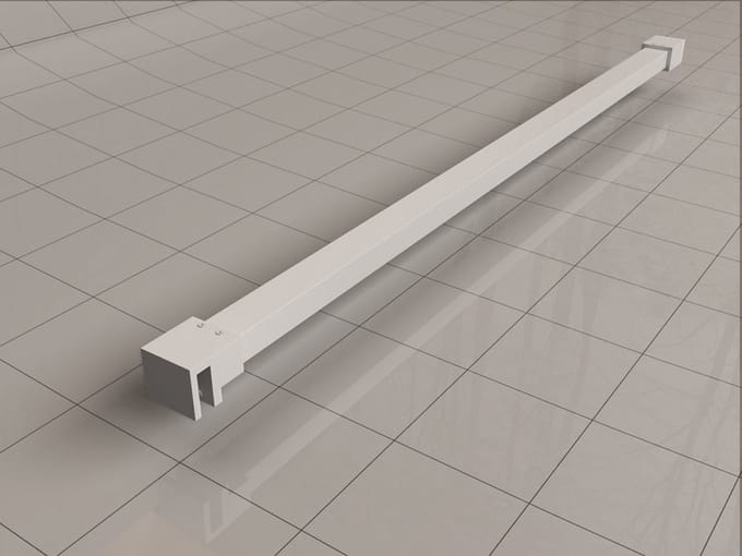 Wiesbaden Slim Stabilisatiestang 120 cm - Mat Wit