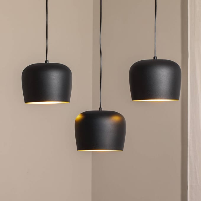 Opviq Hanglamp Berceste N-1410 zwart metaal 3-lamps lineair