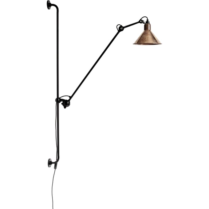 DCWéditions - LAMPE GRAS N°214 wandlamp - niet gepolijst koper - conisch - brons