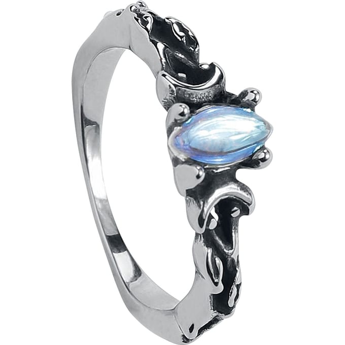 etNox Ring - Moon Phase - voor Vrouwen - zilverkleurig