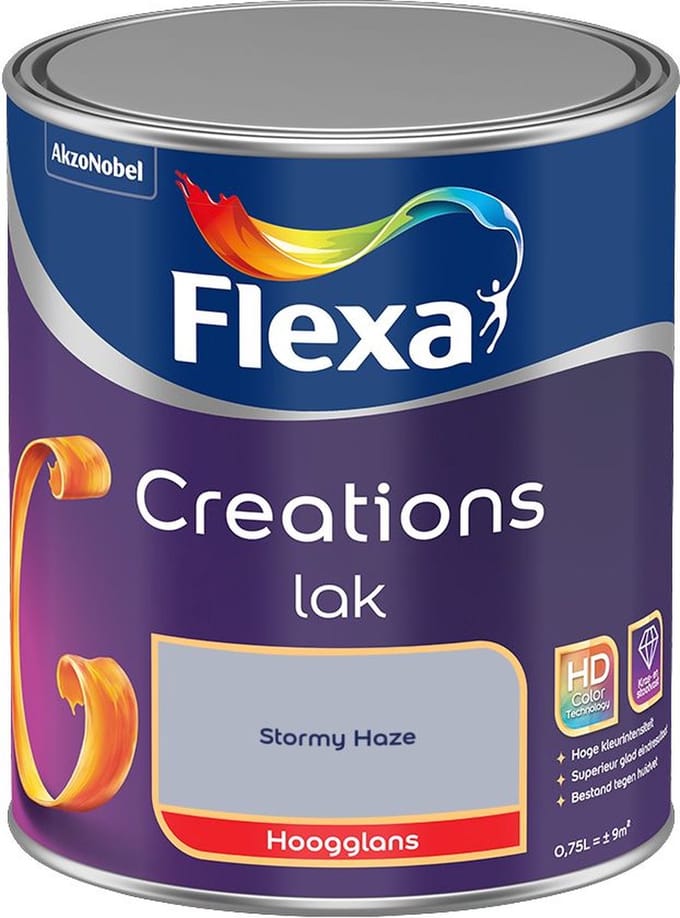 Flexa - Creations Lak Hoogglans - Stormy Haze - Mengverf - 750 Ml