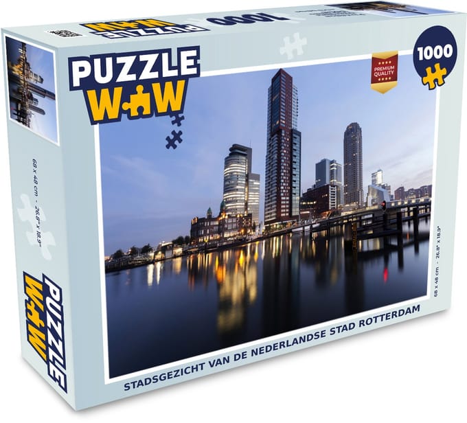Puzzel Rotterdam - Wolkenkrabber - Water - Legpuzzel - Puzzel 1000 stukjes volwassenen