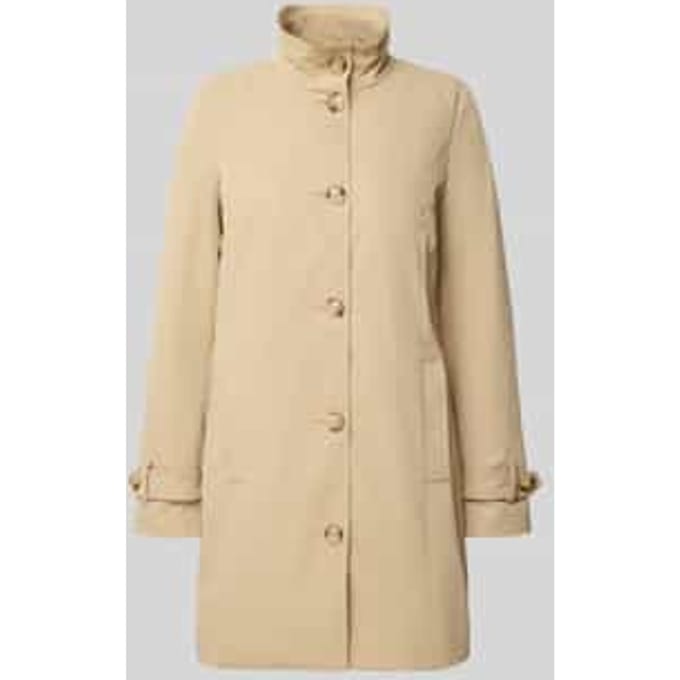 Trenchcoat met opstaande kraag en mouwriem