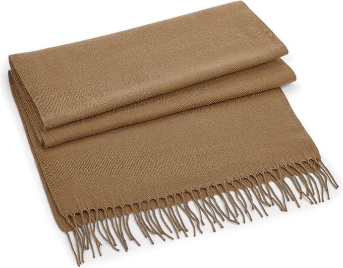 Beechfield Unisex Klassieke Geweven Overmaatse Sjaal (Koekje)