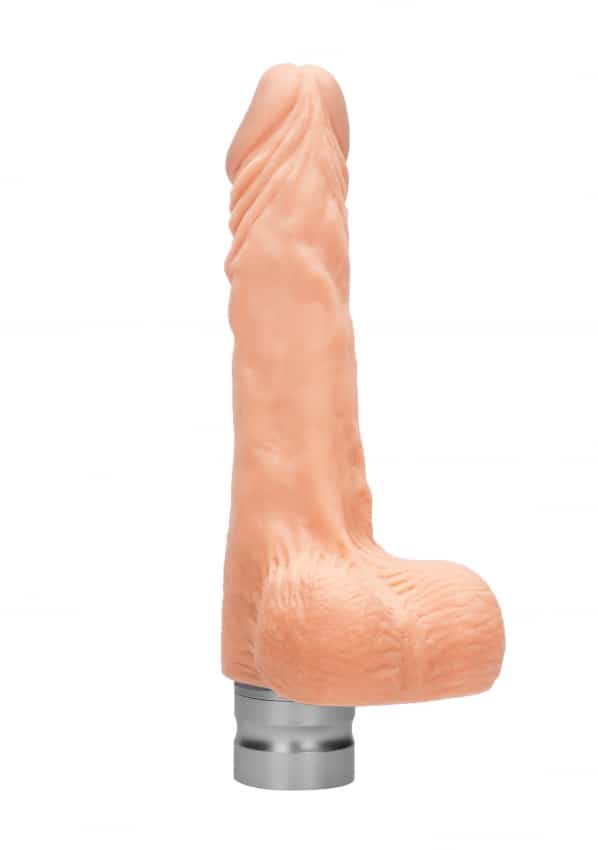 Realrock Vibrator -17 cm Vibrating Dildo met ballen – Huidskleur