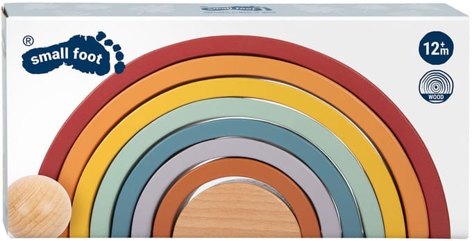 Small Foot Wooden Rainbow Building Arches with Ball