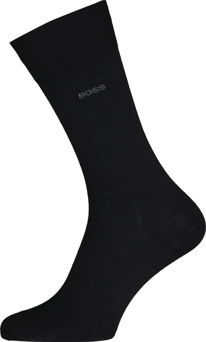 BOSS John uni (1-pack) - herensokken wol met katoen - zwart