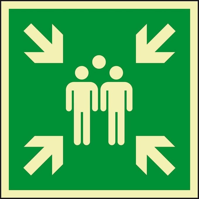 Verzamelplaats bord ISO 7010
