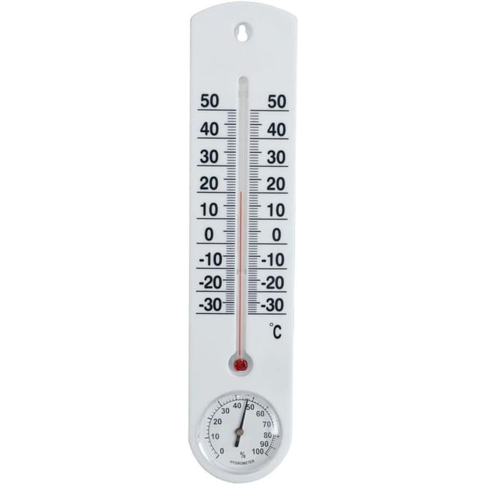 Orion - Thermometer met Hygrometer - 25 cm - Leesbare Schaal - Duurzaam