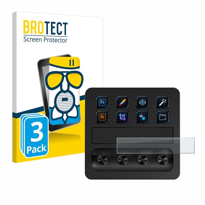 BROTECT - Screenprotector voor Elgato Stream Deck + - Folie Beschermfolie Beschermglas matte 3 Stuks