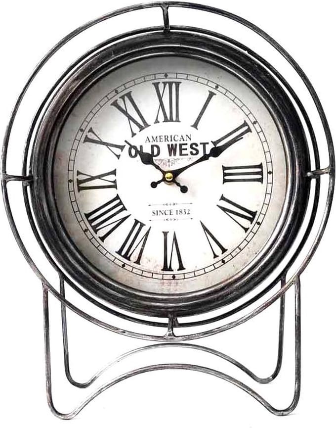 Mansion atmosphere Metalen frame tafelklok Old West