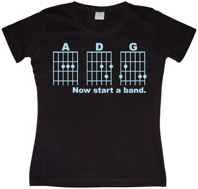 Hybris Dames Now Start A Band Girly T-shirt SH-5-10393-LFH2-9