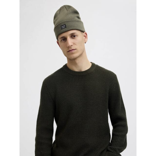 Jack & Jones JACDNA Muts Heren – Gebreide Wintermuts – Dusty Olive