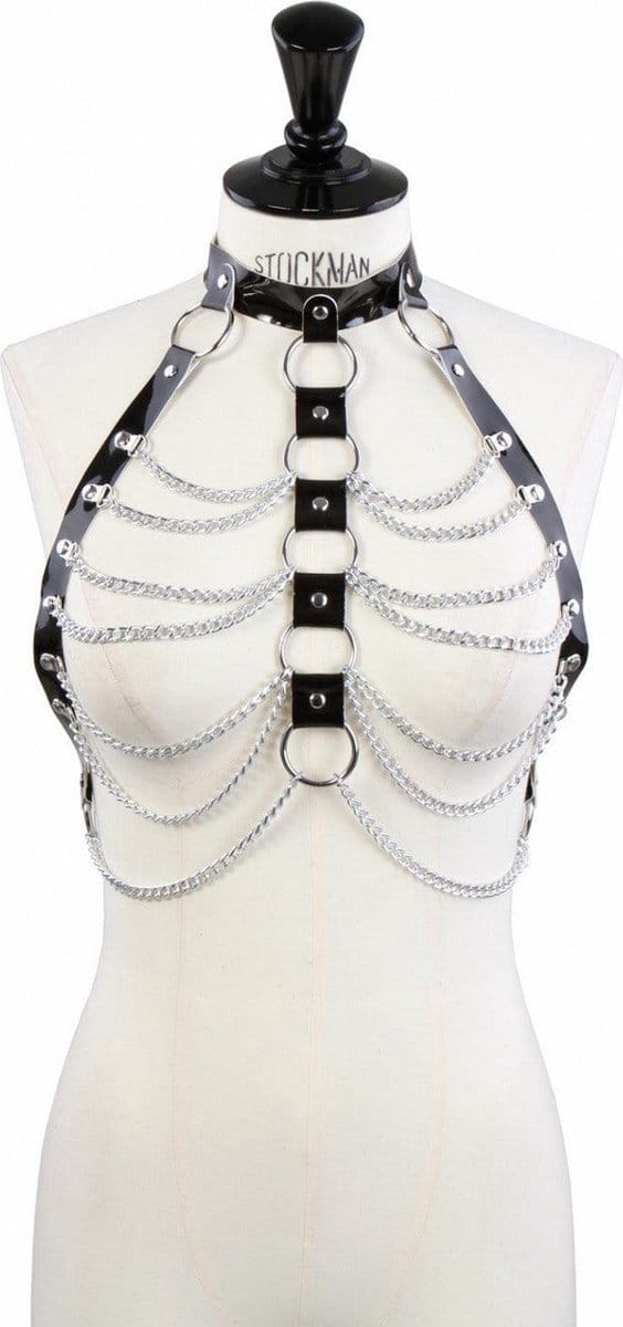 Fixxx - Kettingen Top - Lakleer - One Size - Zwart