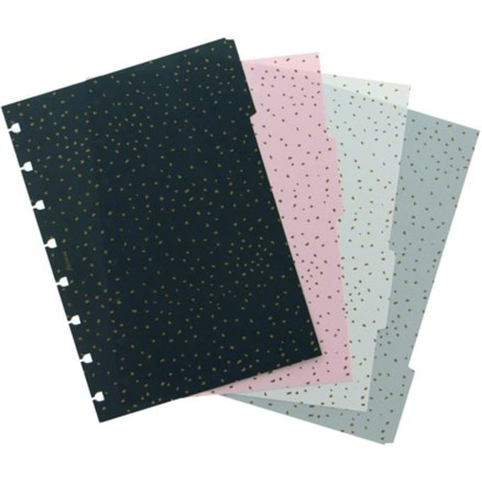 Filofax tabbladen a5 notitieboekje - confetti