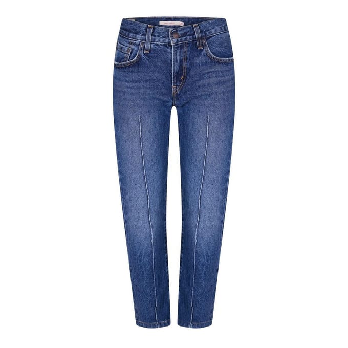 Levis Middy-jeans met rechte pijpen voor dames (Blauw)