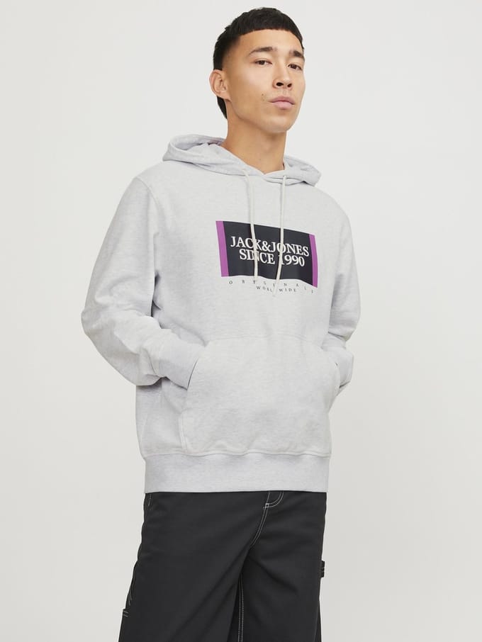 JACK&JONES - JORLAFAYETTE BRANDING SWEAT HOOD - Heren - Sweaters