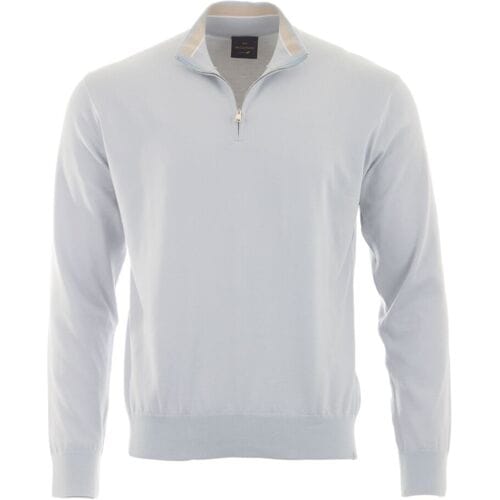 Paul & Shark Trui Piuma Feather-Light Cotton Half Zip Skyride / male