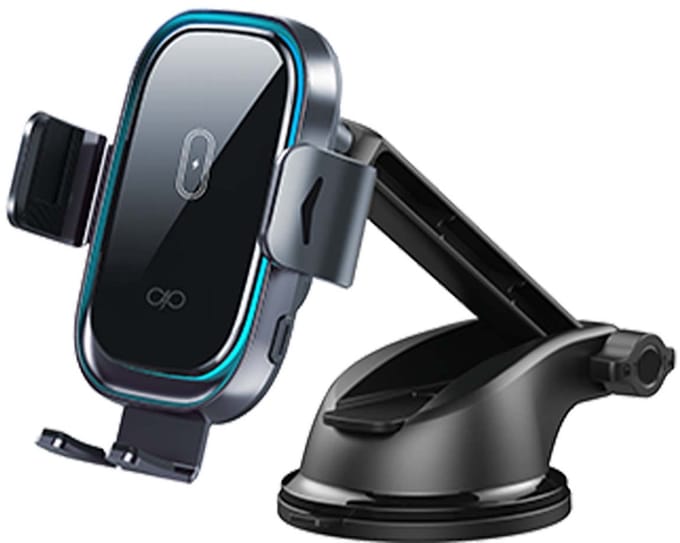 Force Case, Autohouder met Draadloos Opladen 15W Verstelbare en Stevige Arm, Zwart