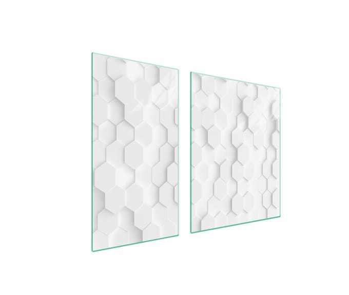 TMK ArtDeko - Snijplank - 90x52 cm - Boterwit - Glas