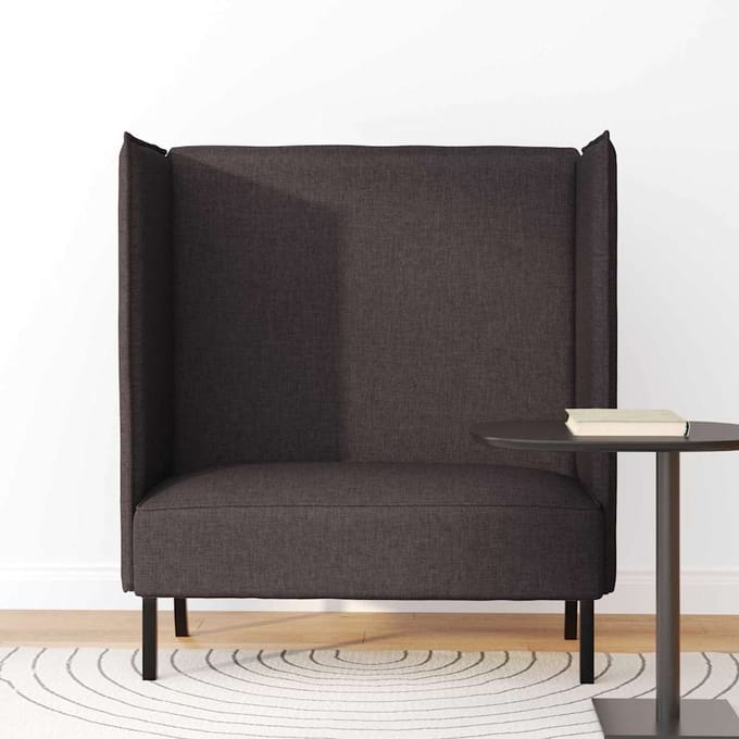 vidaXL - Hoog - rugbank - 101cm - Donkerbruin - Stof