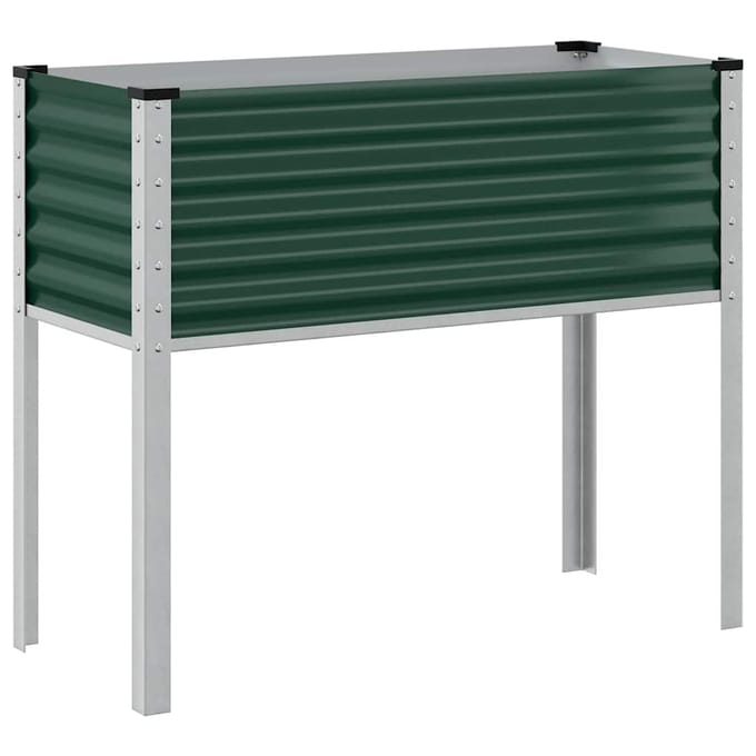 vidaXL - Plantenbak - Groen - 100x45x90 - cm - Staal