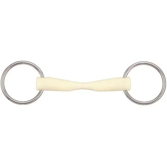 2-rings bit voor recht afneembaar paard Soyo Happy mouth "taper"