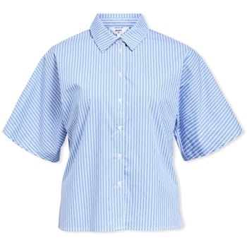 Blouse Object Tutta Shirt - Cornflower Blue/White