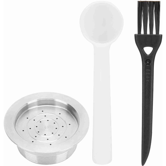 Koffiecapsule Lepel Borstel Kit Vervanging Herbruikbaar voor LAVAZZA MIO Koffiemachine white