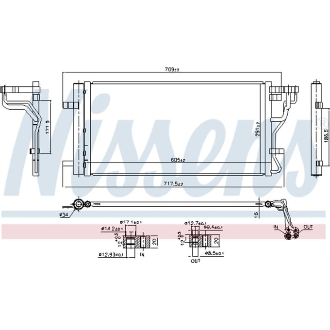Condensator, airconditioning NISSENS 940831
