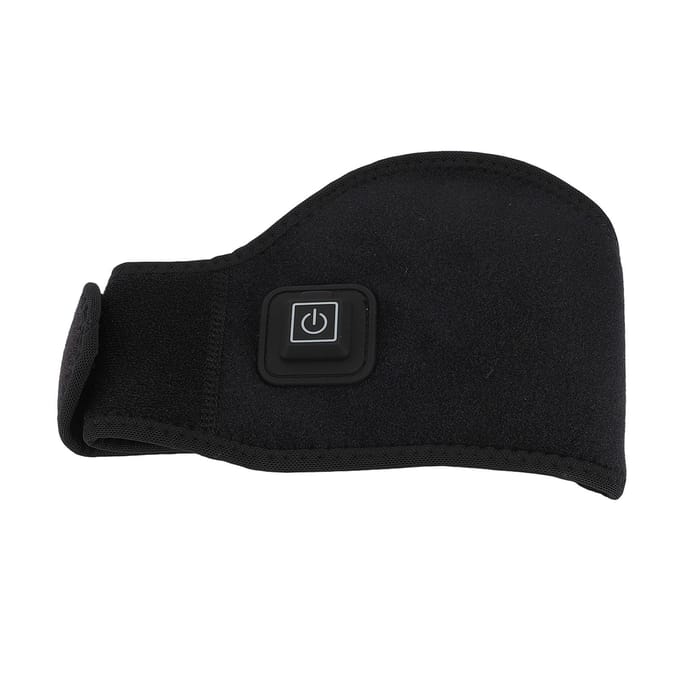 USB Nek Verwarmingskussen 3 Niveaus Temperatuur Klittenbandsluiting Verstelbare Fluweelvoering Verwarmde Nek black