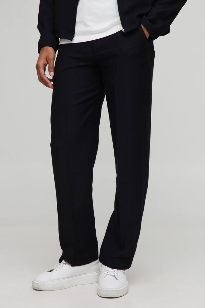 Relaxte Broek met Vaste Taille | Black | Size 34