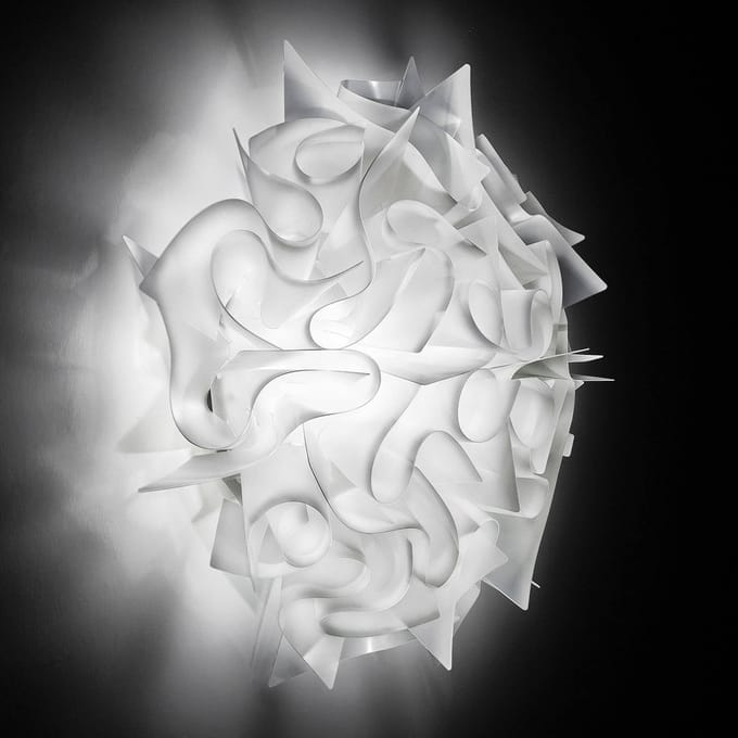 Slamp Veli - design wandlamp, Ø 32 cm, wit