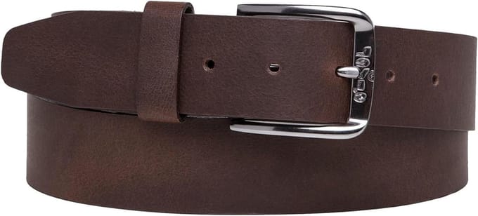 Leren Riem - Unisex Accessoire - Outfit Completeren - Klassieke Gesp - One Size - Bruin