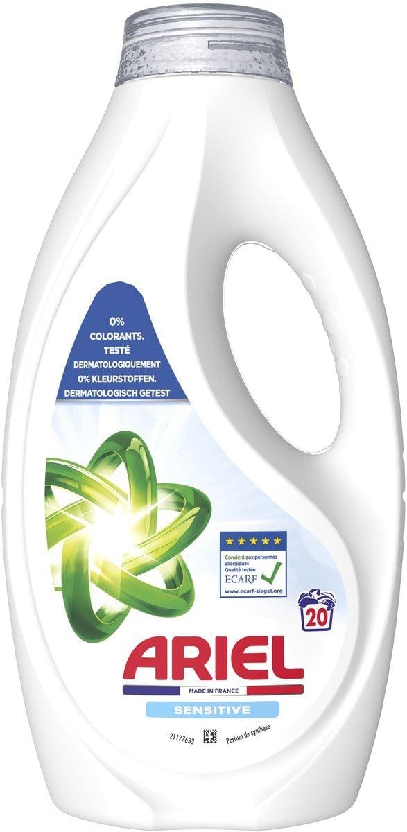 Gel de lavage Ariel Sensitive 20 lavages