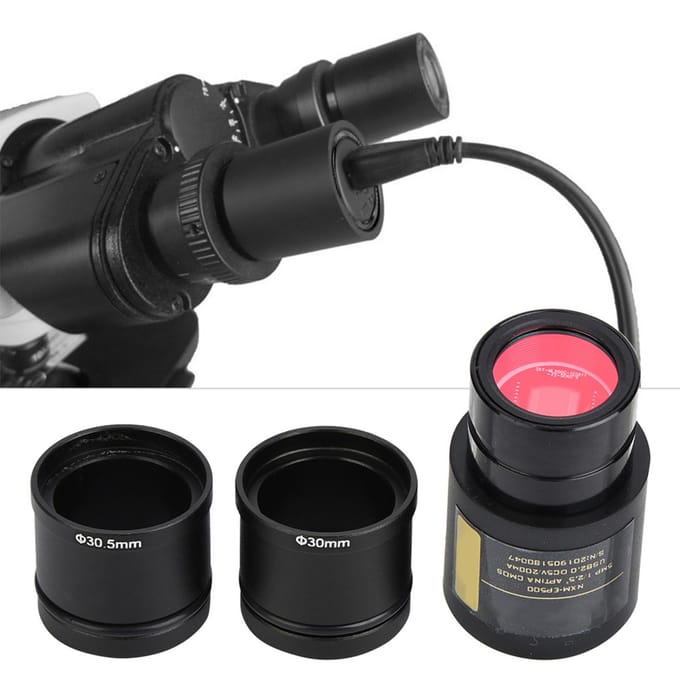5MP USB 2.0 Elektronisch Oogstuk voor 23.2mm 30.0mm 30.5mm Microscoop Drivervrij Met Twee Adapterringen