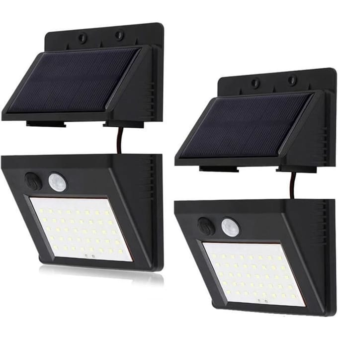 Lampe solaire - Lot de 2 - 30 LED - Détecteur de mouvement - Étanche IP65