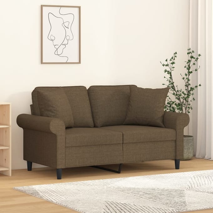 vidaXL - Sierkussens - 2 - st - 40x40 - cm - stof - bruin