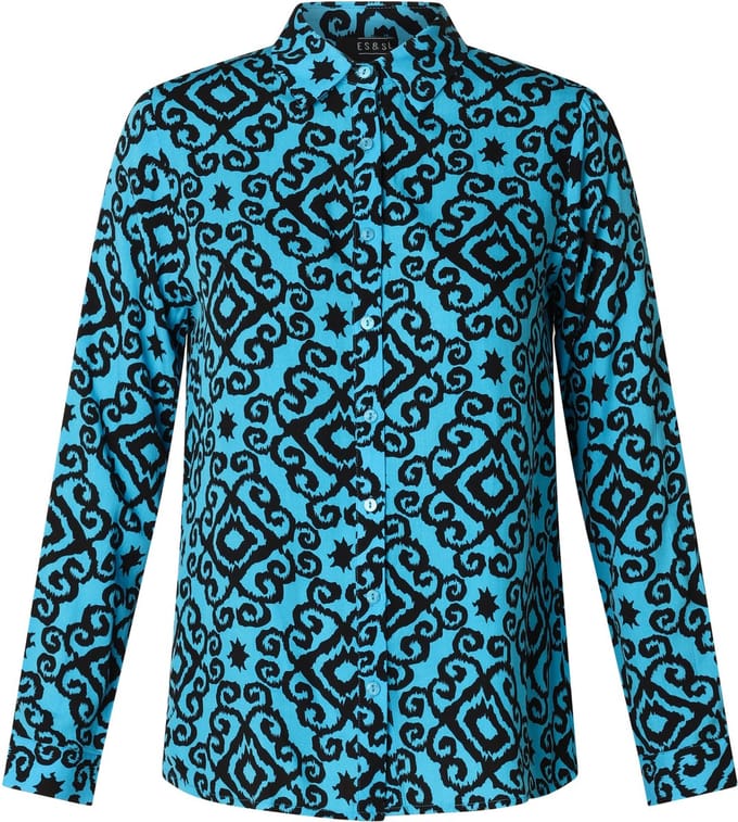 ES&SY Saida Tops - Bright Blue/Multi-Co - maat 40
