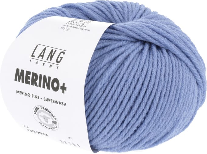 Lang Yarns Merino Plus - 33 jeansblauw - Merinowol Garen