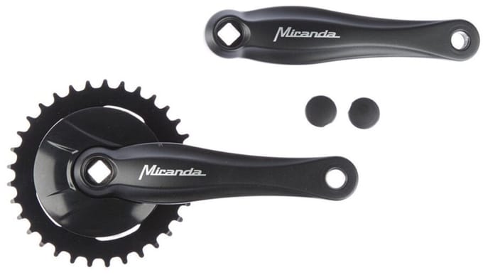 Miranda Beta 1 Crankstel 38T 170mm Spie loos Gazelle Disc Zwart