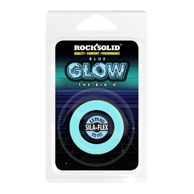 Rock Solid The Big O Cockring Glow in the Dark - Blauw